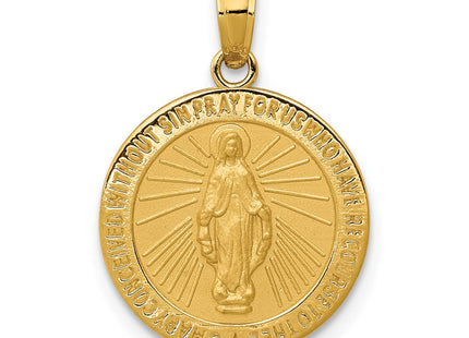 14K gold miraculous medal pendant