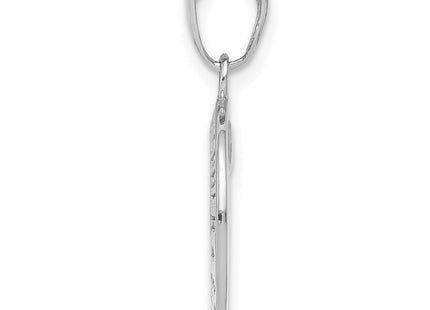 14K white gold charm, alternate view
