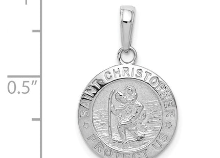 14K white gold charm, another view