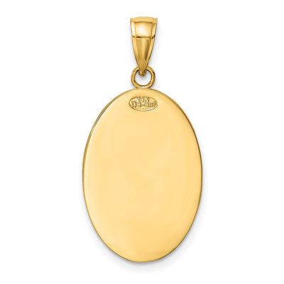 14K Saint Christopher Medal Pendant, 31 x 15mm