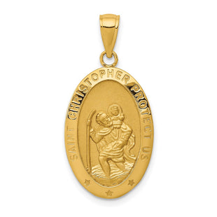 14k Saint Christopher Medal Pendant (Style M1478)