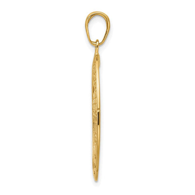 14K Saint Christopher Medal Pendant, 33 x 17mm