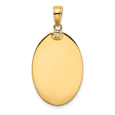 14K Saint Christopher Medal Pendant, 33 x 17mm