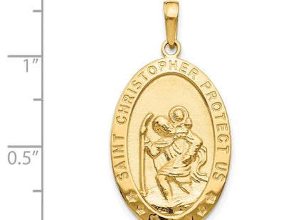 14k Saint Christopher Medal Pendant (Style M1479)