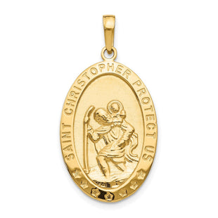 14k Saint Christopher Medal Pendant (Style M1479)