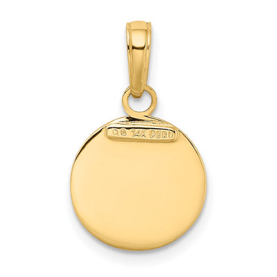 14K Saint Christopher Medal Charm, 21 x 12.5mm