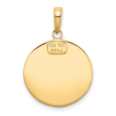 14K Saint Christopher Medal Pendant, 27.5 x 19mm