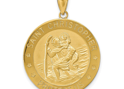 14k Saint Christopher Medal Pendant (Style M1485)