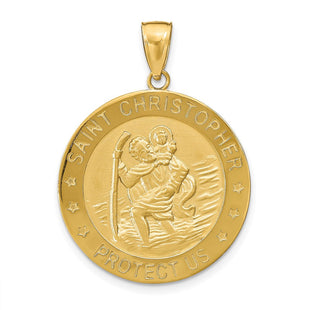 14k Saint Christopher Medal Pendant (Style M1485)