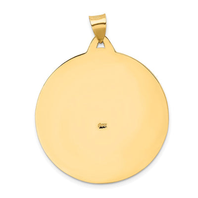 14K Saint Christopher Medal Pendant, 42.5 x 33mm