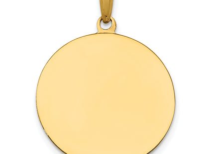 14k Saint Joseph Medal Pendant, 27.5 x 20mm