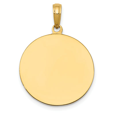 14K Saint Joseph Medal Pendant, 27.5 x 20mm