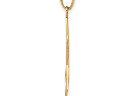 14k Solid Polished Star of David Charm (Style M1595)