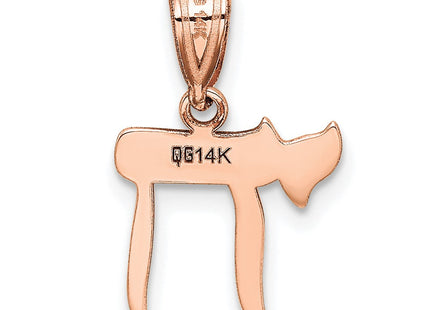 14K white gold pendant, further view
