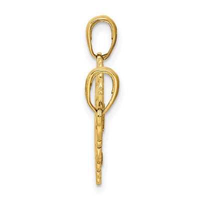 14K Polished 2 Piece Break Apart HE Who Holds The Key Charms, 22 x 39mm