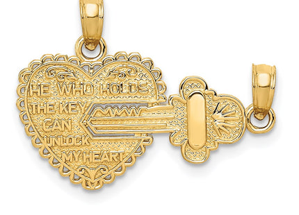 14K gold key charm