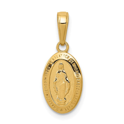 14K gold miraculous medal charm