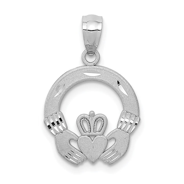 14k White Gold Pendants Style M2704 - Classique Jewelry Inc.