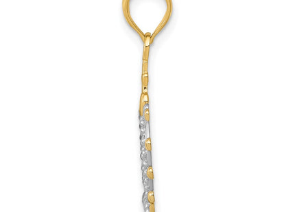 14k Yellow & Rhodium Pendants Style M2855 - Classique Jewelry Inc.