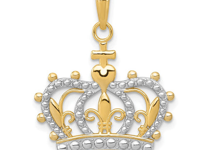 14k Yellow & Rhodium Pendants Style M2855 - Classique Jewelry Inc.