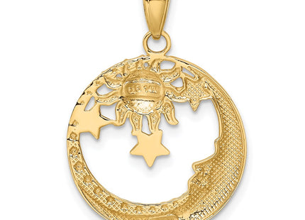 14k Yellow & Rhodium Pendants Style M2867 - Classique Jewelry Inc.