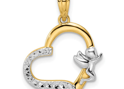14k Yellow & Rhodium Pendants Style M2905 - Classique Jewelry Inc.