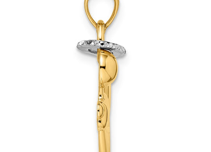 14k Yellow & Rhodium Pendants Style M2906 - Classique Jewelry Inc.