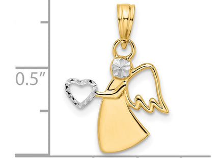 14k Yellow & Rhodium Pendants Style M2907 - Classique Jewelry Inc.