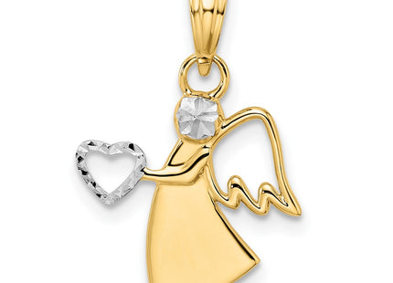 14k Yellow & Rhodium Pendants Style M2907 - Classique Jewelry Inc.