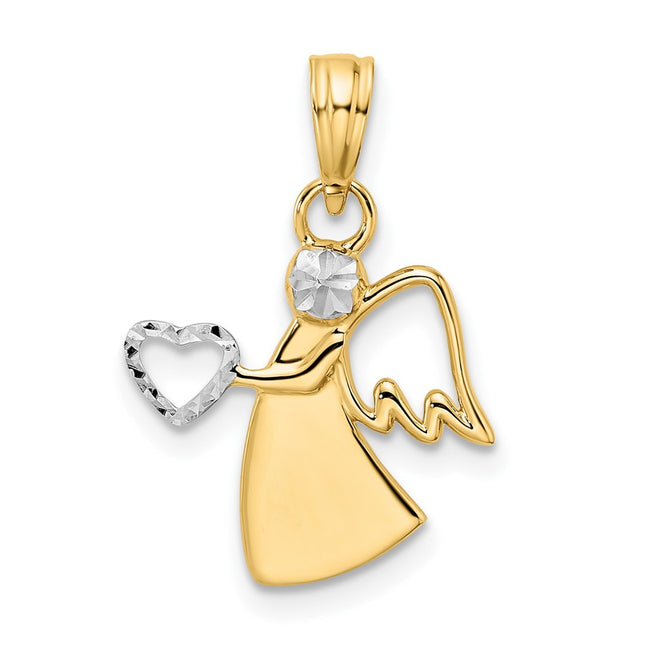14k Yellow & Rhodium Pendants Style M2907 - Classique Jewelry Inc.