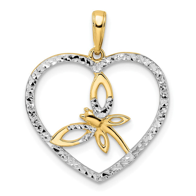 14k Yellow & Rhodium Pendants Style M2912 - Classique Jewelry Inc.