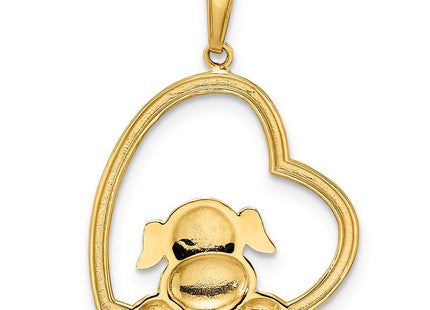 14k Yellow & Rhodium Pendants Style M2915 - Classique Jewelry Inc.