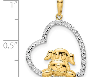 14k Yellow & Rhodium Pendants Style M2915 - Classique Jewelry Inc.