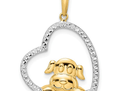 14k Yellow & Rhodium Pendants Style M2915 - Classique Jewelry Inc.