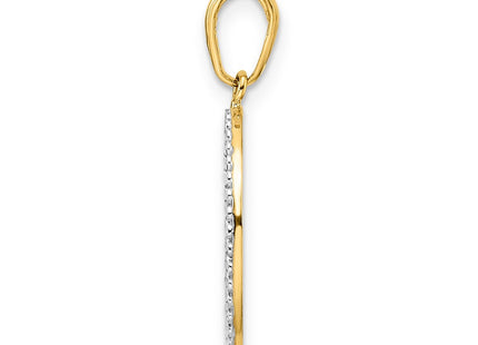 14k Yellow & Rhodium Pendants Style M2916 - Classique Jewelry Inc.