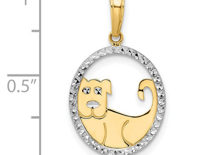 14k Yellow & Rhodium Pendants Style M2916 - Classique Jewelry Inc.
