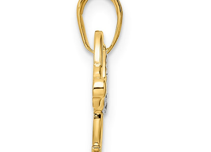 14k Yellow & Rhodium Pendants Style M2917 - Classique Jewelry Inc.