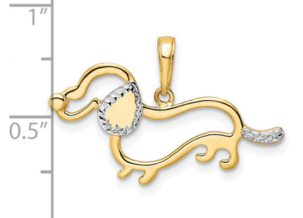 14k Yellow & Rhodium Pendants Style M2917 - Classique Jewelry Inc.