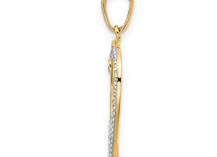 14k Yellow & Rhodium Pendants Style M2919 - Classique Jewelry Inc.