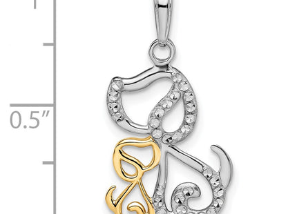 14k Yellow & Rhodium Pendants Style M2920 - Classique Jewelry Inc.