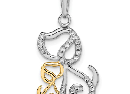 14k Yellow & Rhodium Pendants Style M2920 - Classique Jewelry Inc.