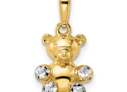 14k Yellow & Rhodium Pendants Style M2924 - Classique Jewelry Inc.
