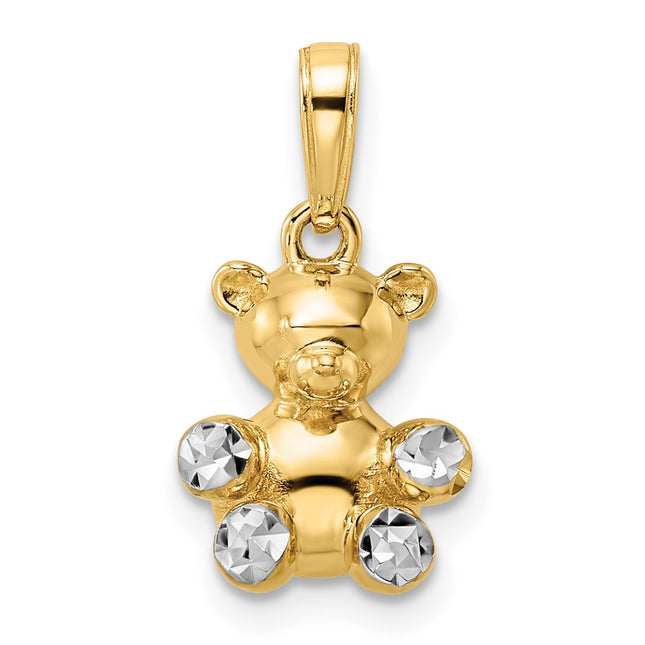 14k Yellow & Rhodium Pendants Style M2924 - Classique Jewelry Inc.