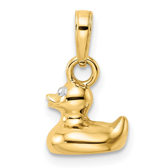14k Yellow & Rhodium Pendants Style M2925 - Classique Jewelry Inc.