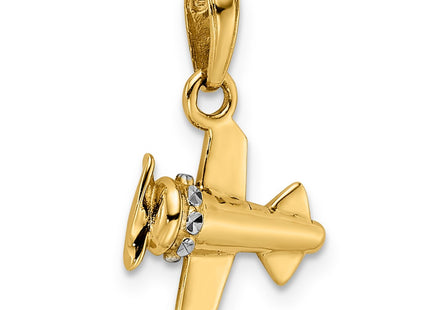 14k Yellow & Rhodium Pendants Style M2928 - Classique Jewelry Inc.