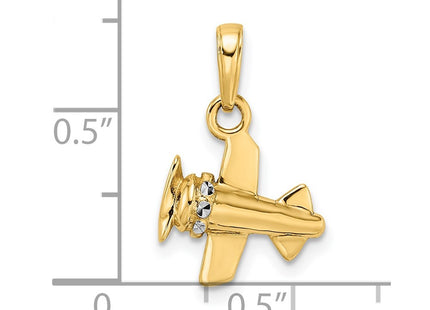 14k Yellow & Rhodium Pendants Style M2928 - Classique Jewelry Inc.