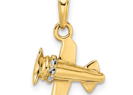 14k Yellow & Rhodium Pendants Style M2928 - Classique Jewelry Inc.