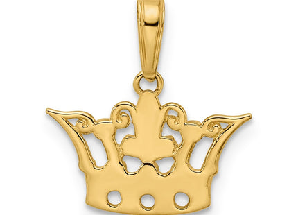 14K gold crown pendant, another view
