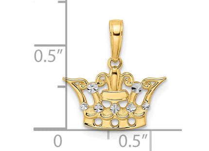 14K gold crown pendant, further view