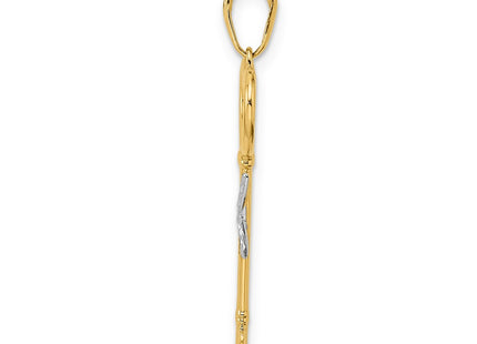 14k Yellow & Rhodium Pendants Style M2931 - Classique Jewelry Inc.